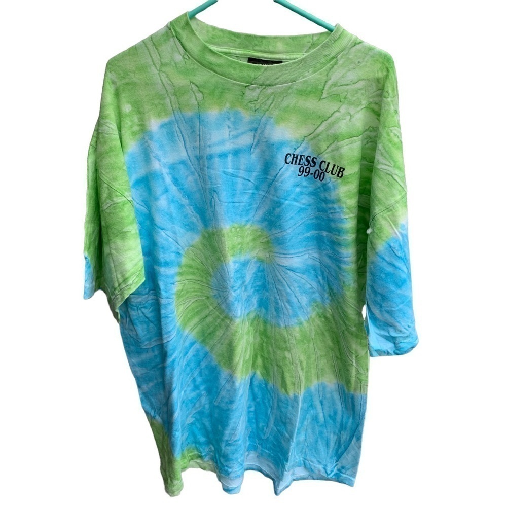 Vintage Tye Die Tee Shirt Chess Club 99-00 High School Size XXL